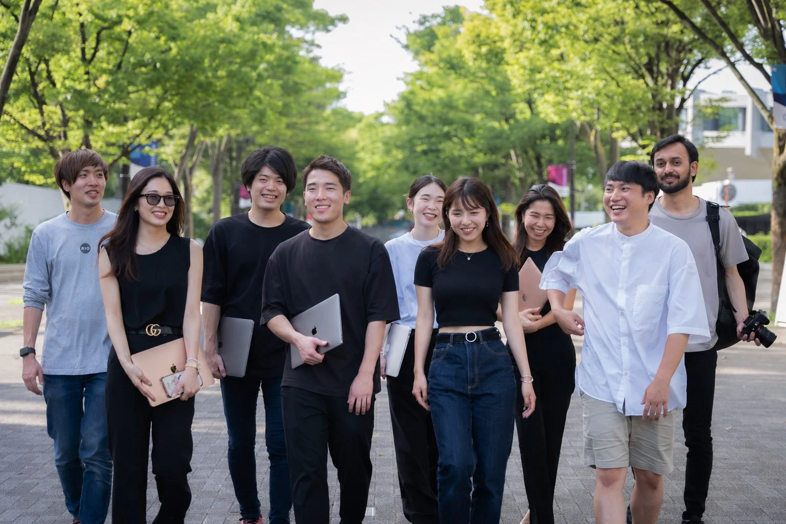 Sabeel Hussain in an outdoor group photograph